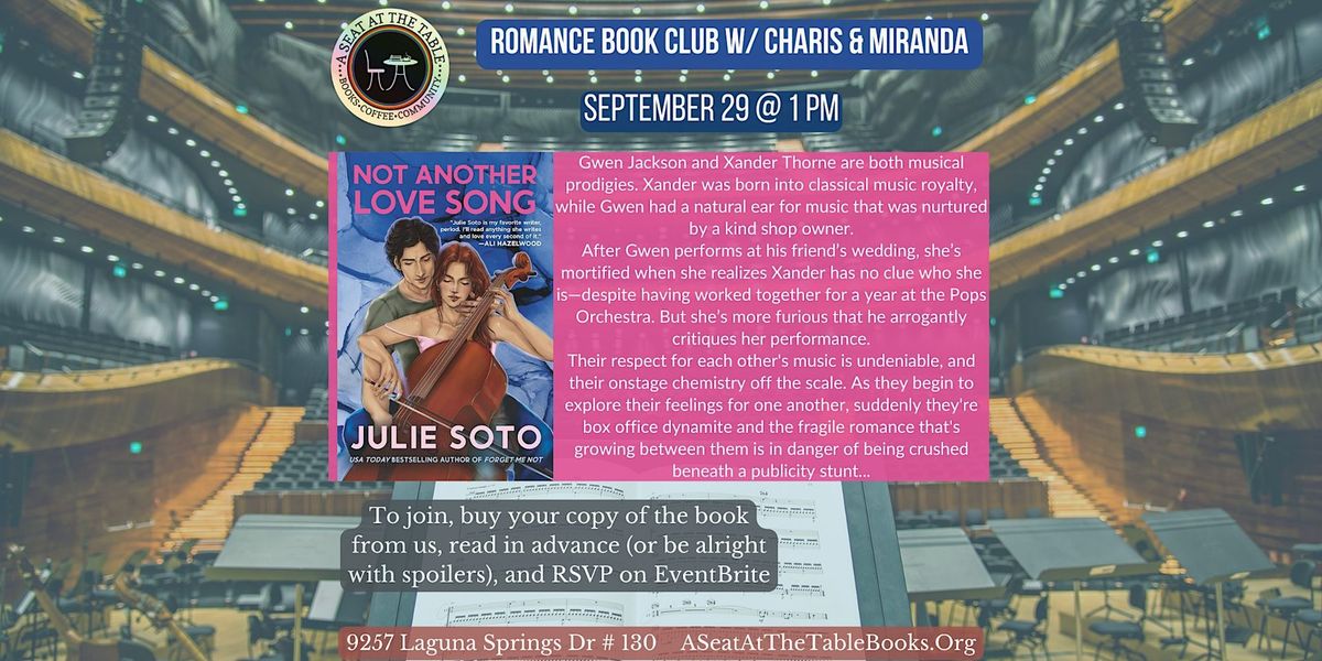 Romance Book Club w\/ Charis + Mira: Not Another Love Song