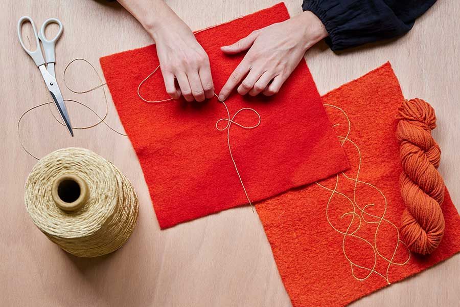 Workshop: Textiel in Turks rood