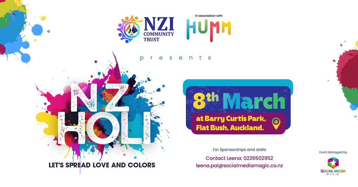 NZ Holi- Let's spread love & color