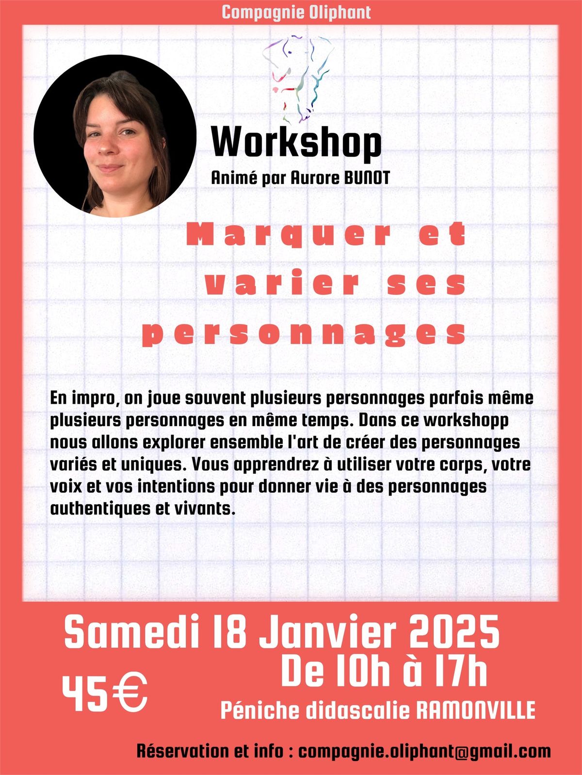 WORKSHOP Marquer et varier ses personnages 