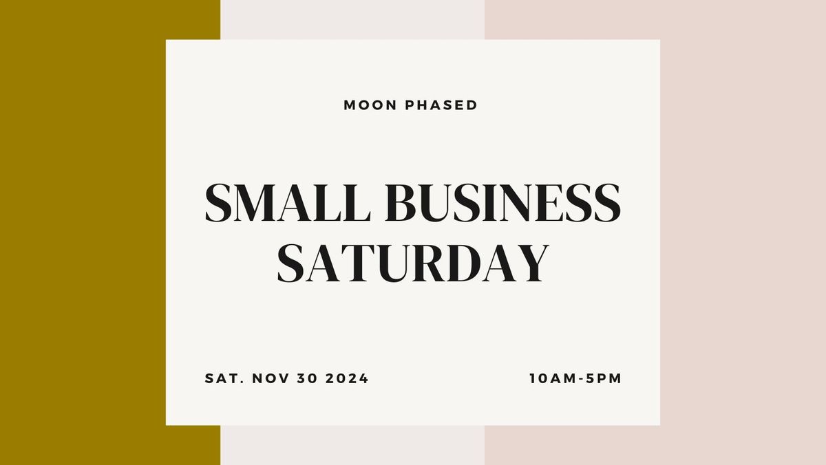 Small Business Saturday