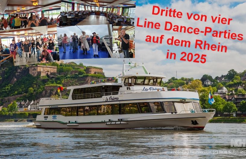 Dritte von insgesamt vier Line Dance-Partys auf dem Rhein im Jahr 2025