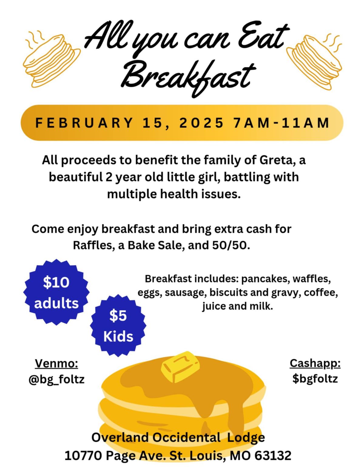 Benefit Breakfast for Greta