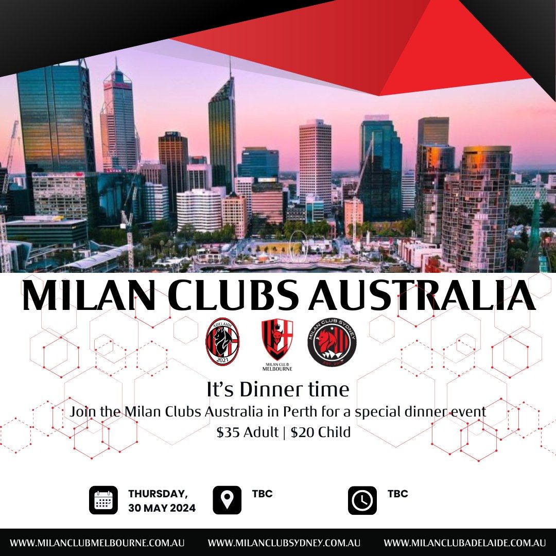 Milan Clubs Australia Dinner event