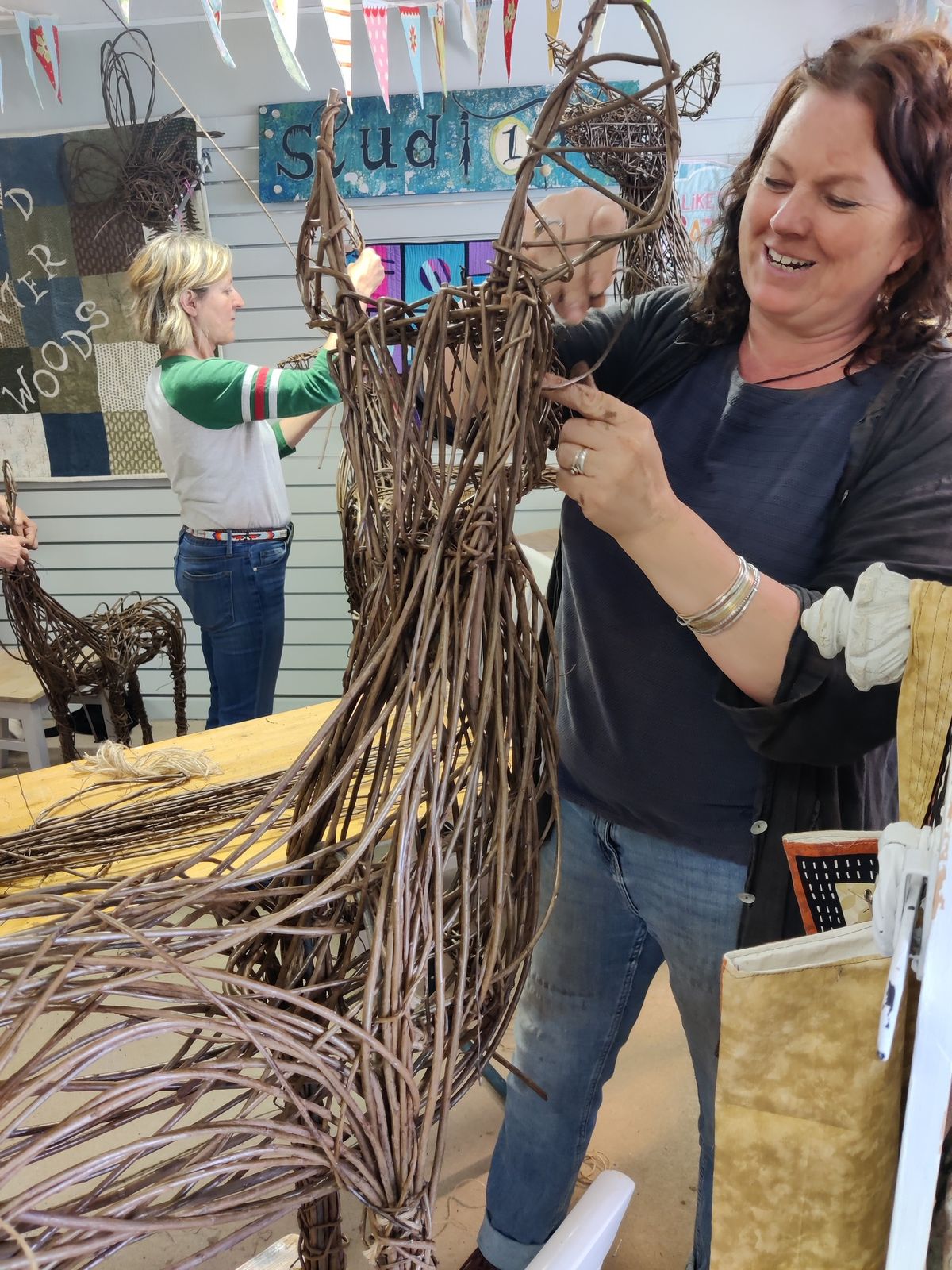 Willow Deer Sculpture