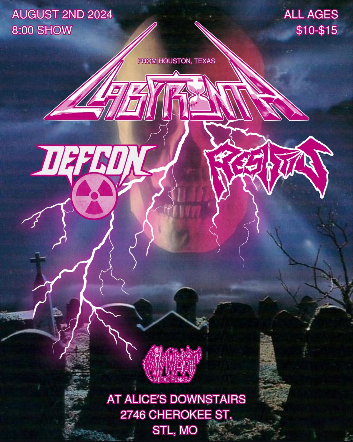 Labyrinth, Defcon + Resistis at Alice\u2019s Upstairs