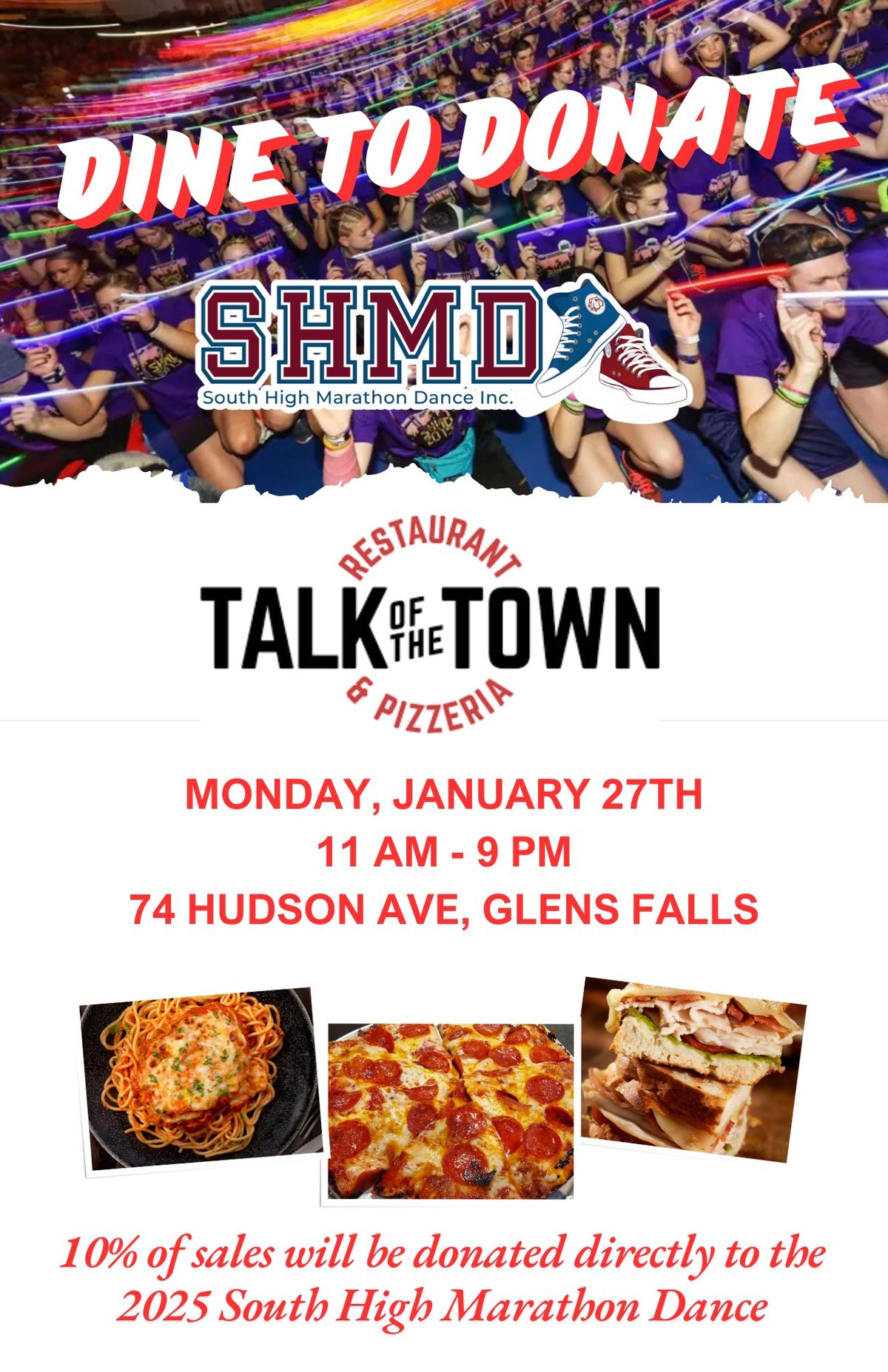 Dine to Donate at Talk of the Town for SHMD