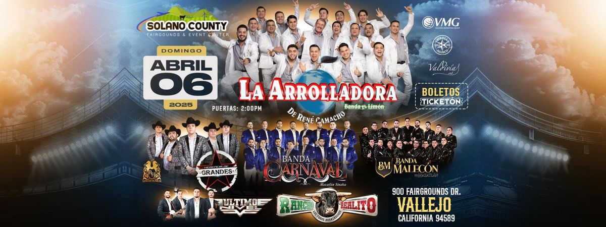 La Arrolladora, Herencia de Grandes, Banda Carnaval y m\u00e1s 