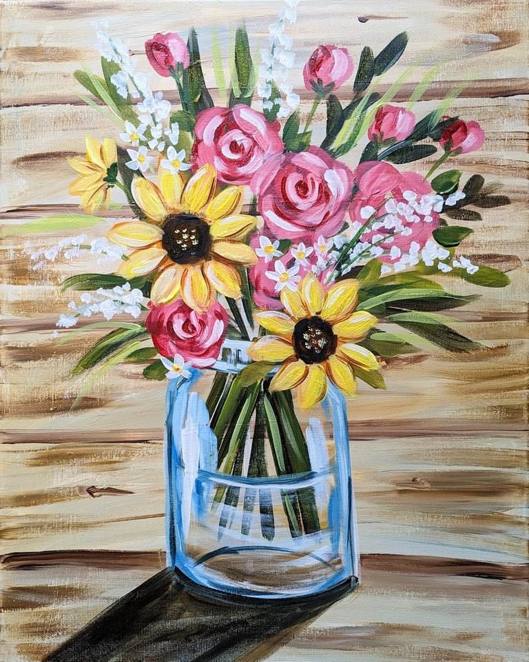 *6 SPOTS LEFT*Paint Spring Bouquet at Chehalem Valley Brewing Company 3pm