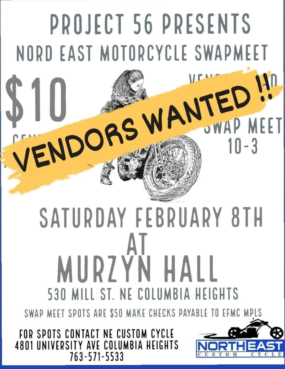 NORD EAST MOTORCYCLE SWAP MEET - FEBRUARY 8TH 