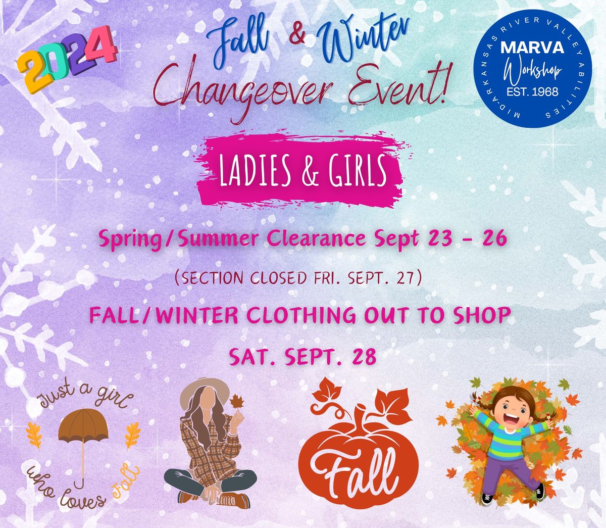 Ladies and Girls Fall and Winter Changeover!