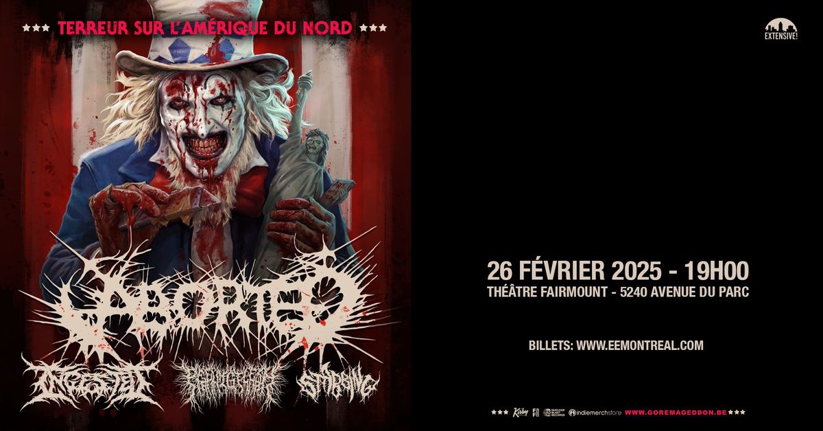 Aborted + Ingested + PeelingFlesh + Stabbing | Montr\u00e9al 