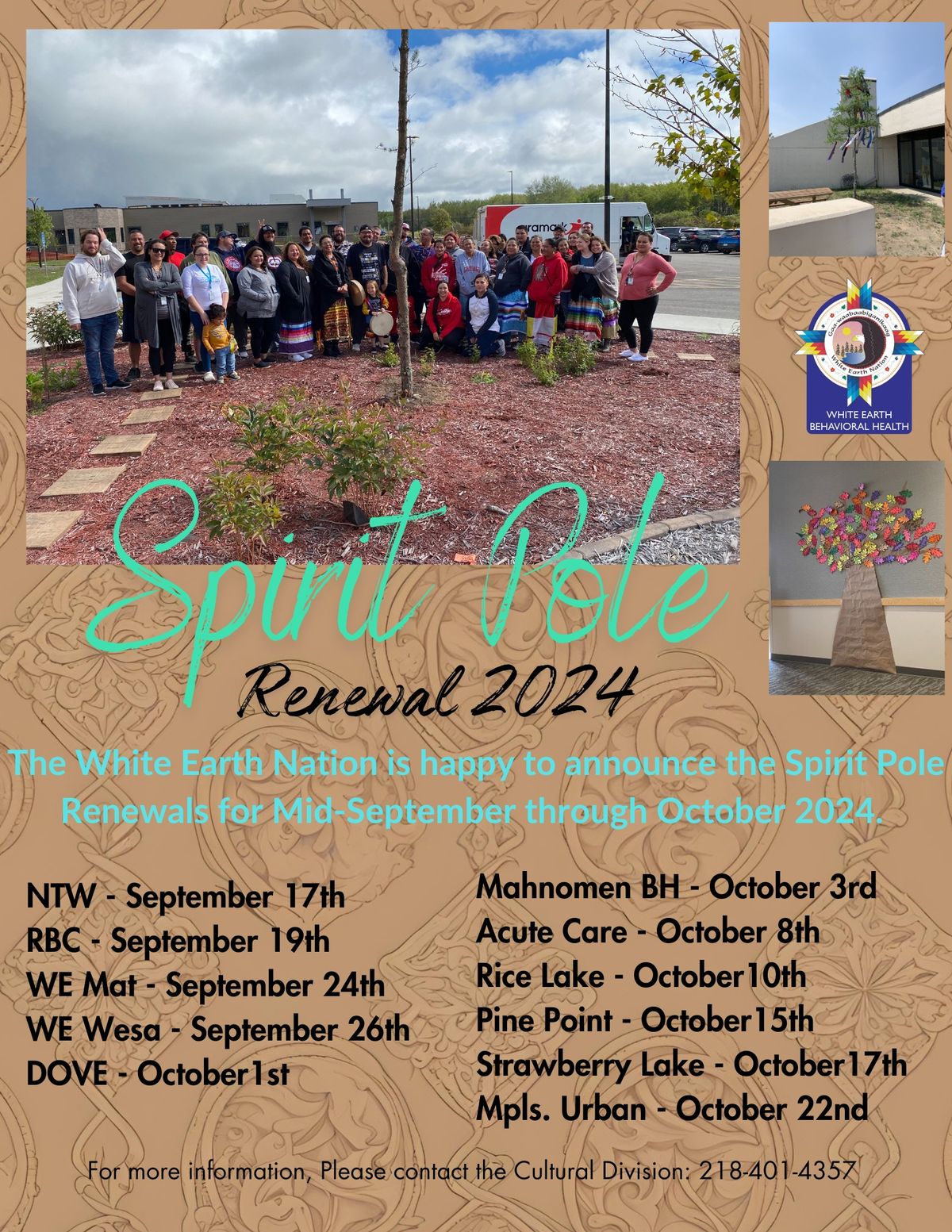 Spirit Pole Renewal with White Earth Nation Cultural Division