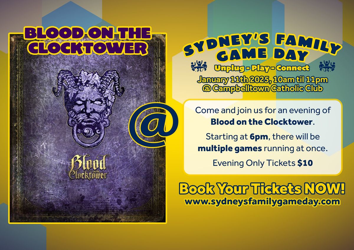 Blood on the Clocktower at Sydney's Family Game Day