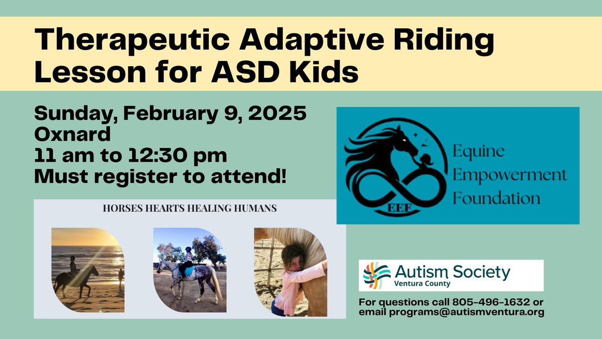 Therapeutic Adaptive Riding Lesson for ASD Kids