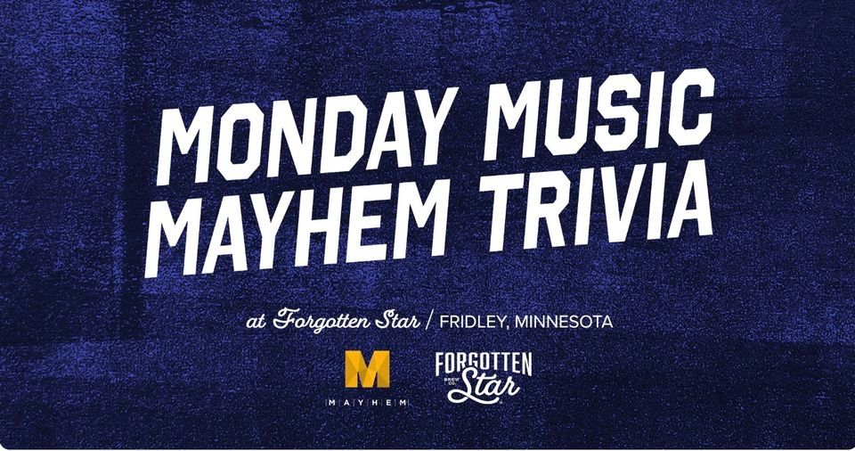 Music Mayhem Trivia at Forgotten Star Brewing