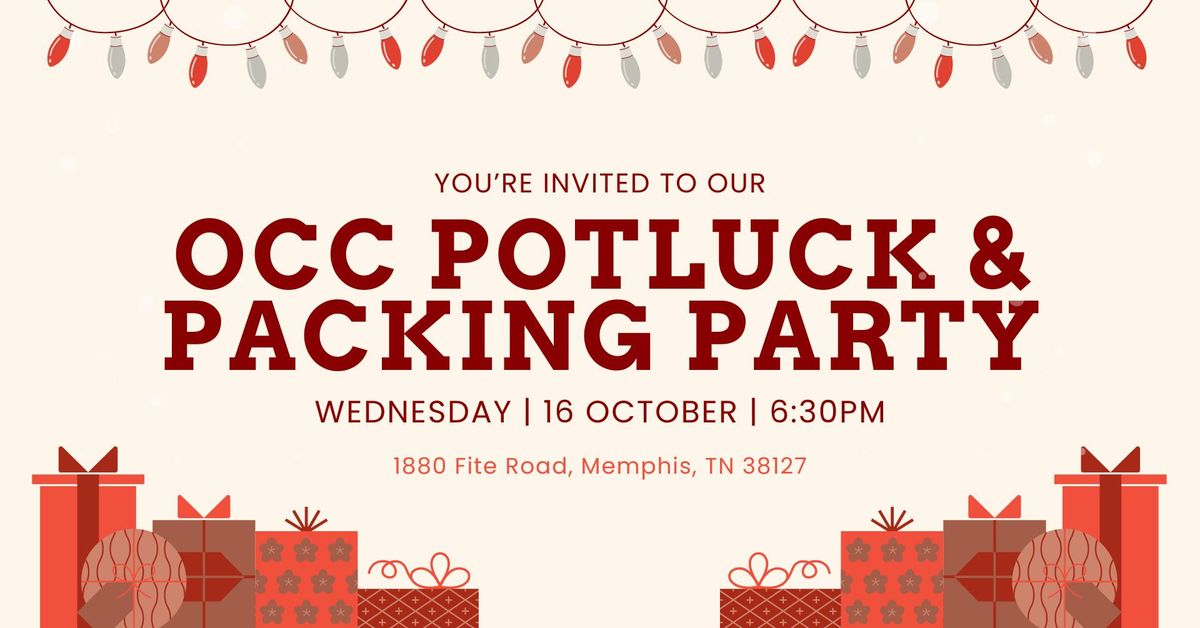 October 16th OCC Packing Party - CATERED MEAL