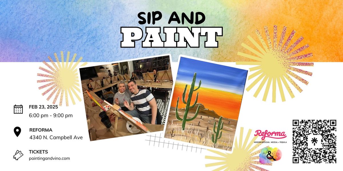 Sepia Sunset Paint and Sip at Reforma Modern Mexican