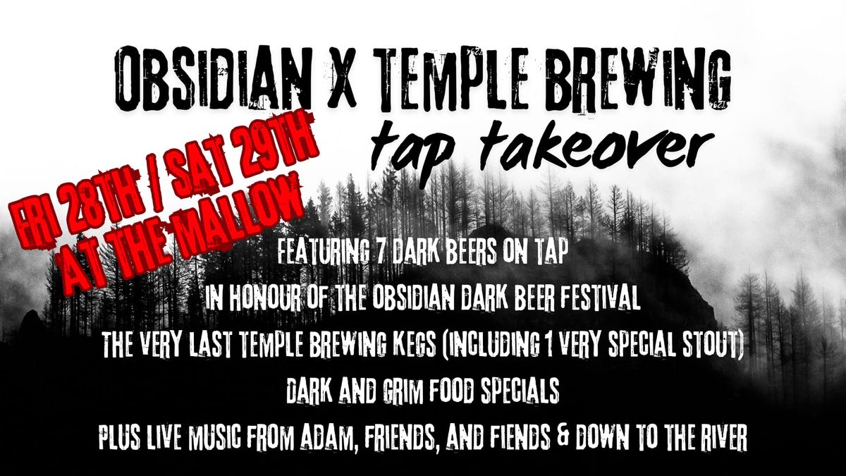 OBSIDIAN x TEMPLE BREWING TAP TAKEOVER