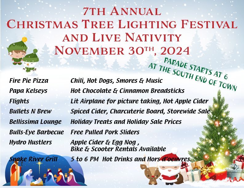 7th Annual Christmas Tree Lighting, Live Nativity and Holiday Parade