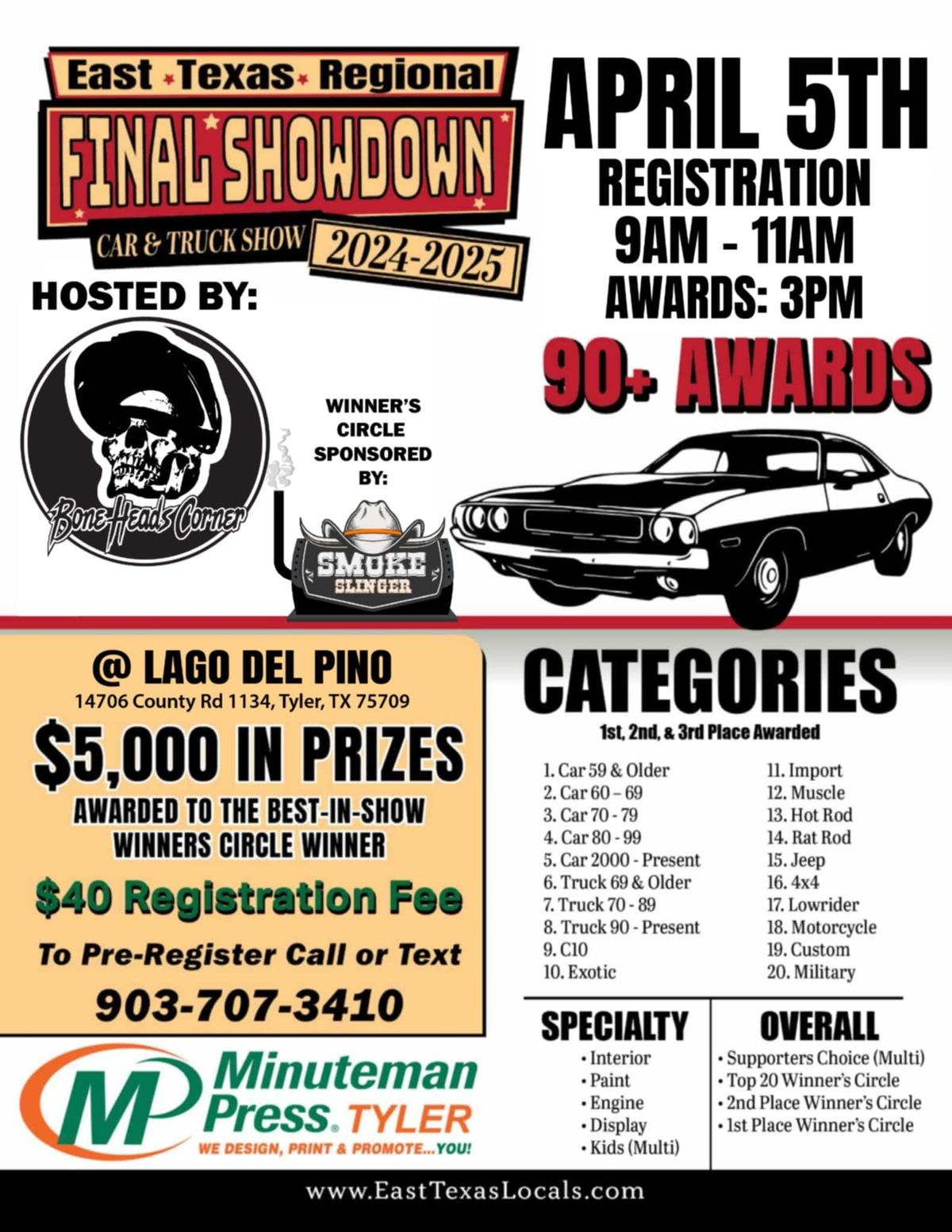 2024 Final Showdown 1st Place Will WIN $5,000 in Prizes\/Over 90 Awards Hosted by BoneheadsCorner 