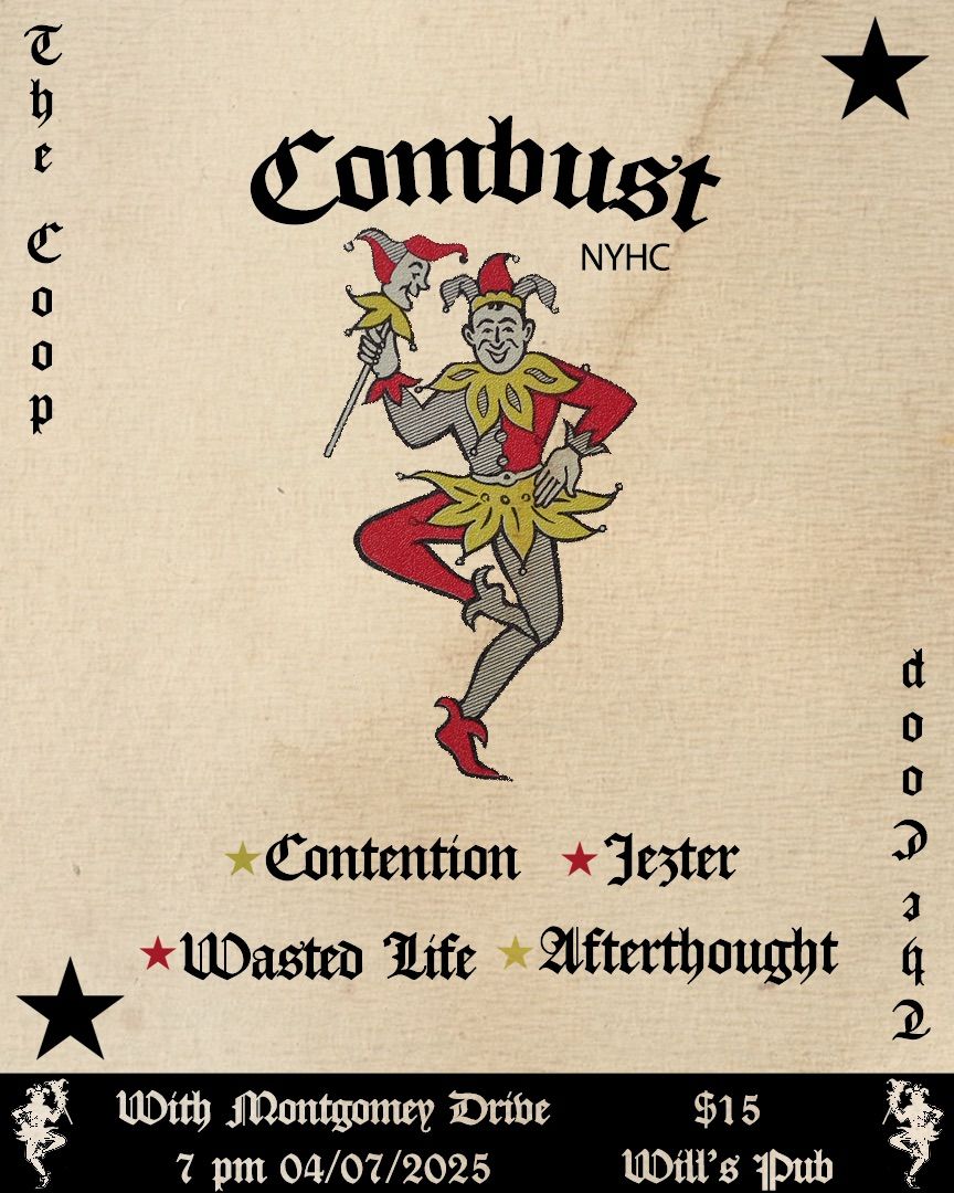 Combust with Contention, Jezter, Wasted Life, and After Thought at Will\u2019s Pub - Orlando, FL