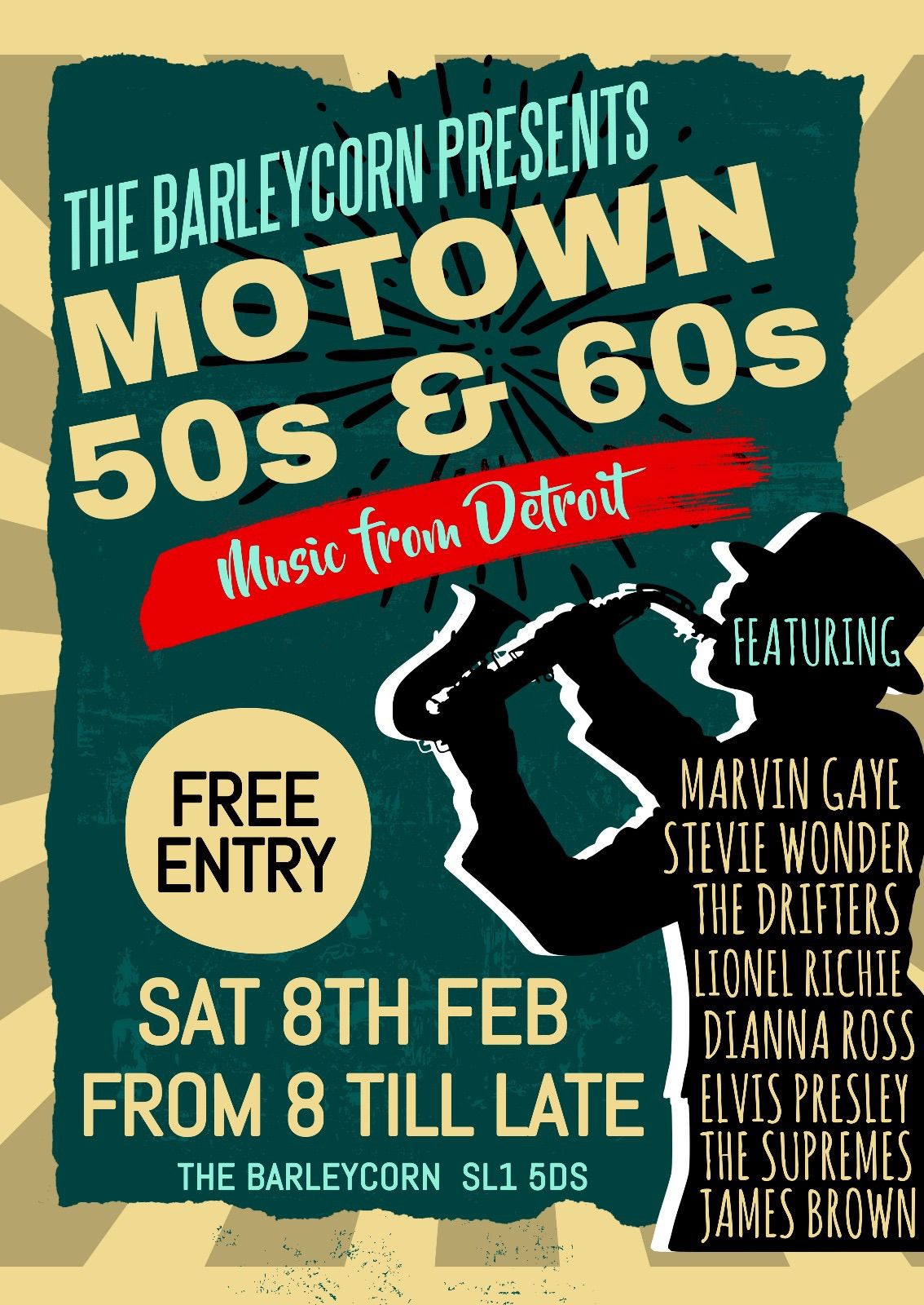 Motown, 50\u2019s & 60\u2019s night 