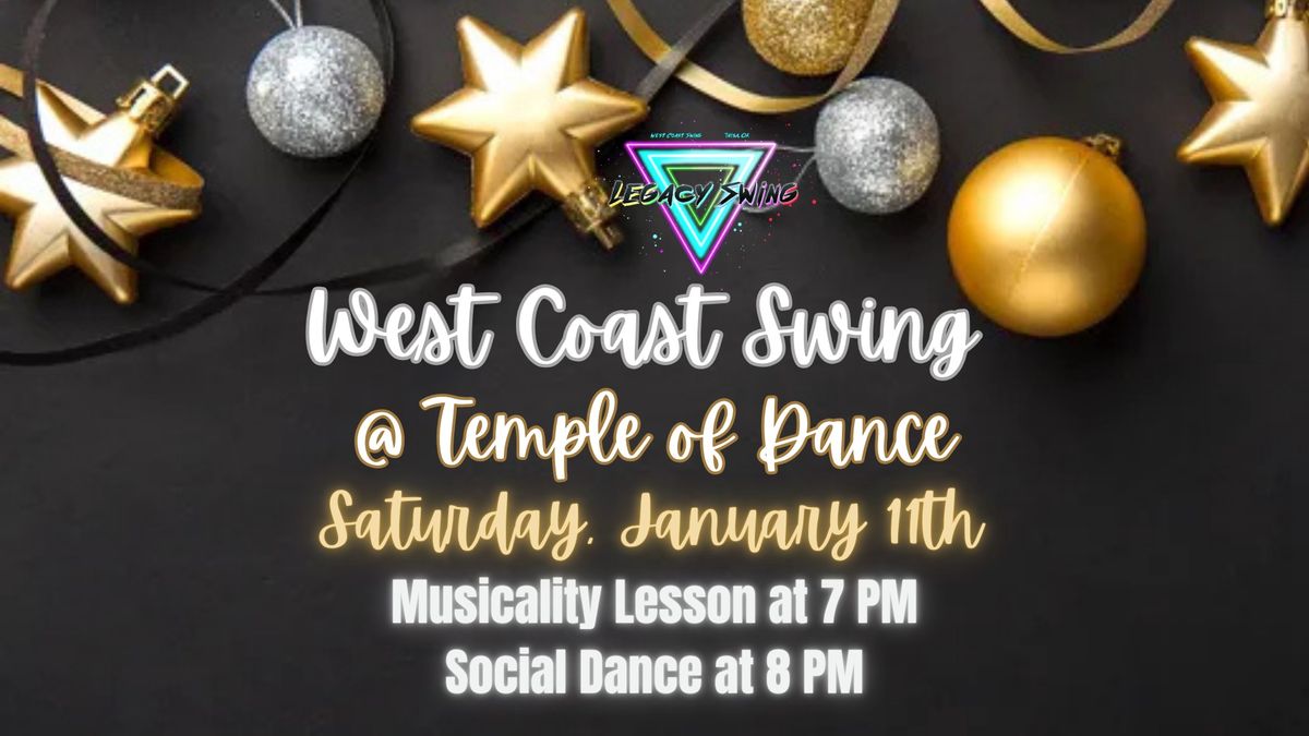 New Year\u2019s West Coast Swing Social @ Temple Of Dance