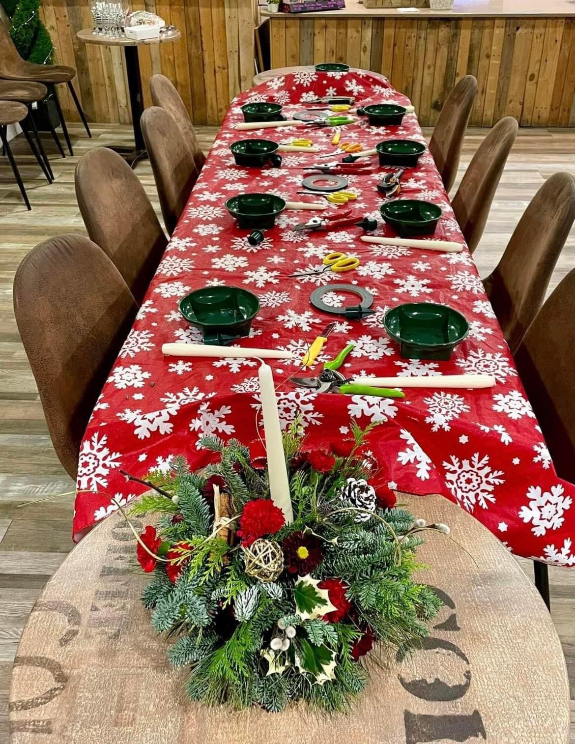 Christmas table decoration workshop