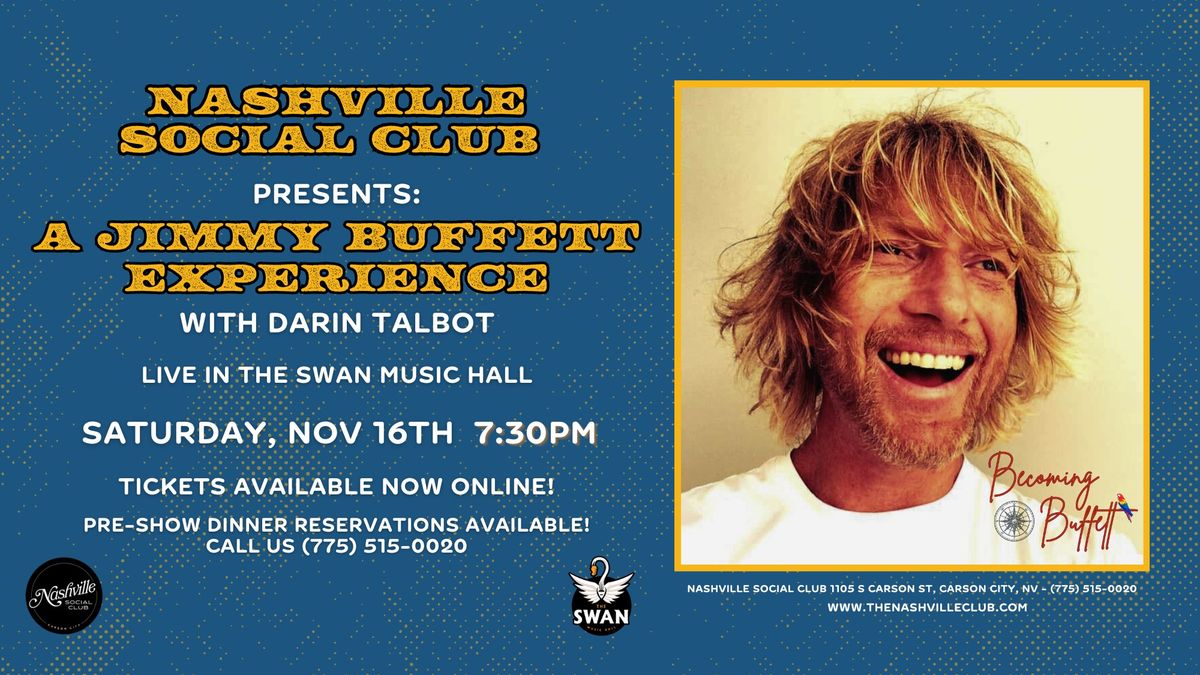 Becoming Buffett: A Jimmy Buffett Tribute Concert with Darin Talbot