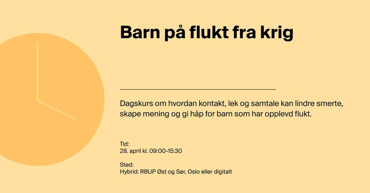 Barn p\u00e5 flukt fra krig