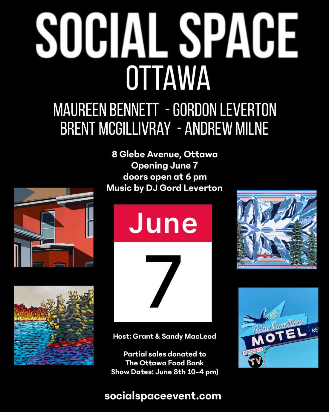 SOCIAL SPACE I Ottawa - Pop Up Art Event - Opening Nite: June 7th at 181 Glebe Avenue, Ottawa