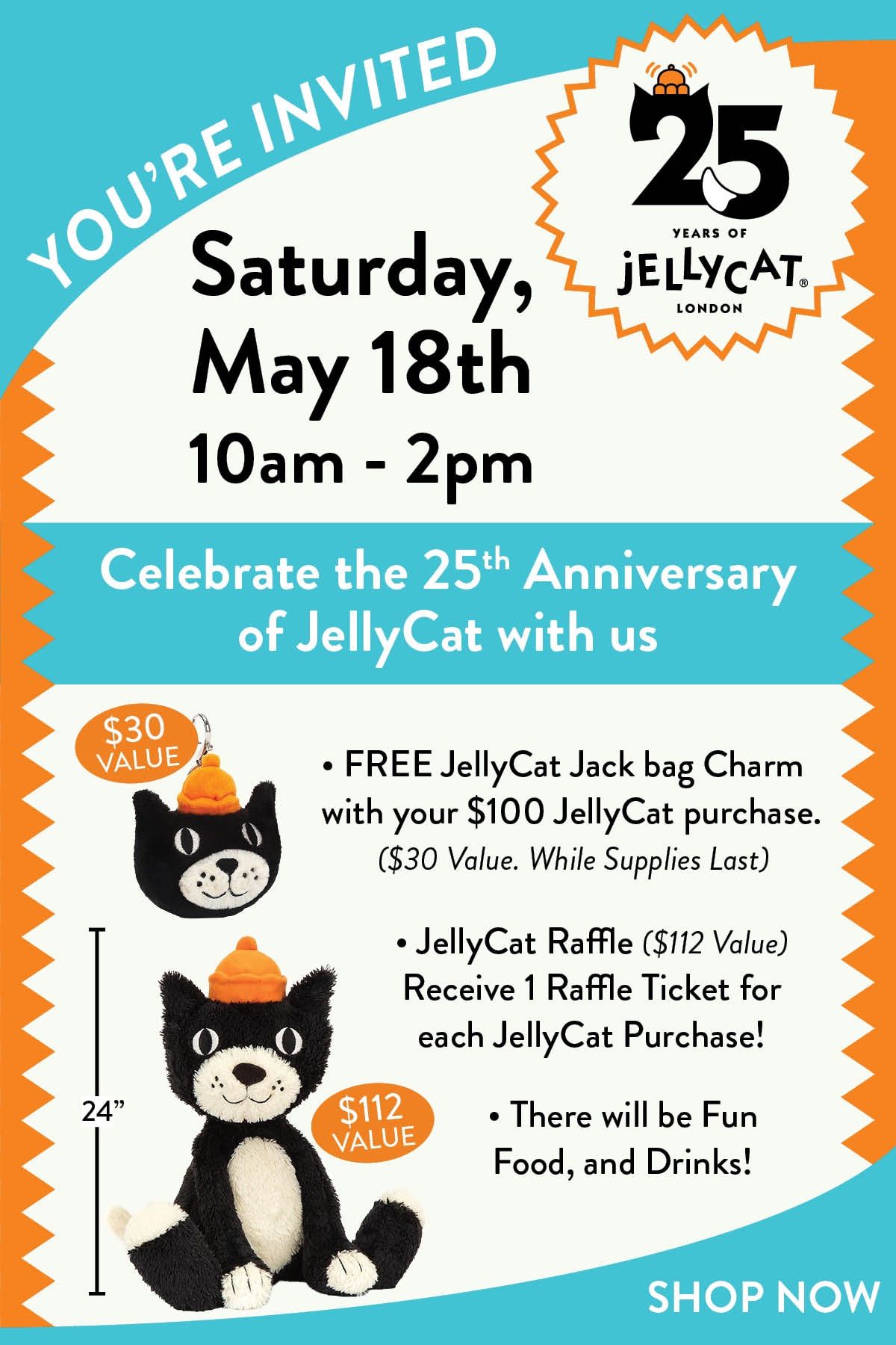 JellyCat 25th Anniversary Party\ud83e\udde1\ud83c\udf89