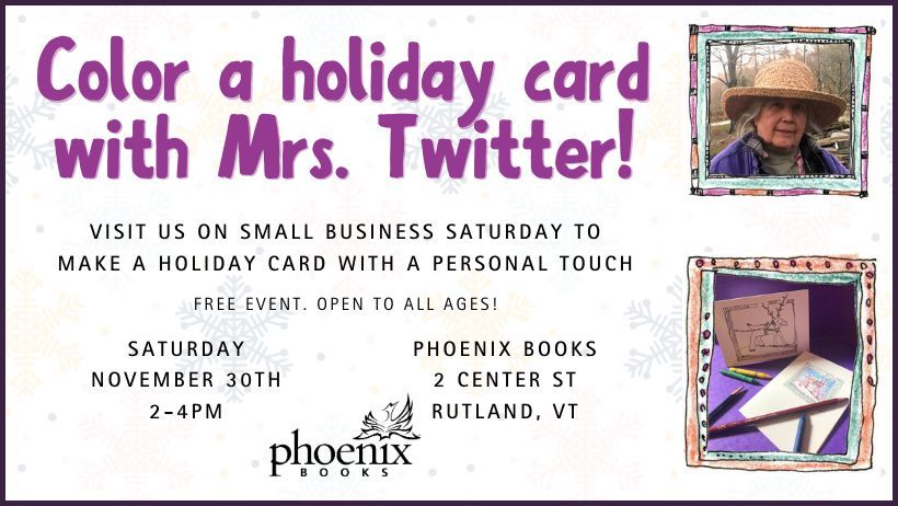 Color a Holiday Card with Mrs. Twitter!