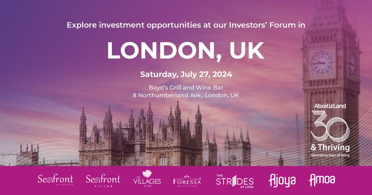 Aboitiz Land Investors' Forum in London