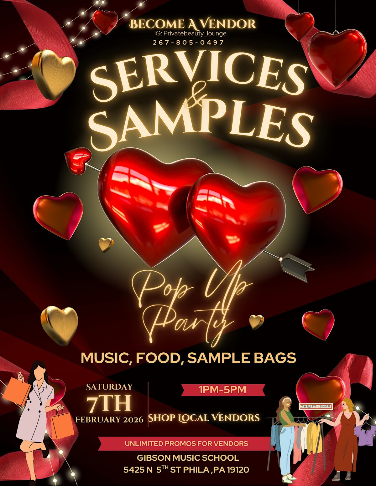 Services & Samples  Pop UP Party