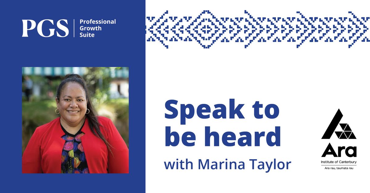 Speak to be heard with Marina Taylor