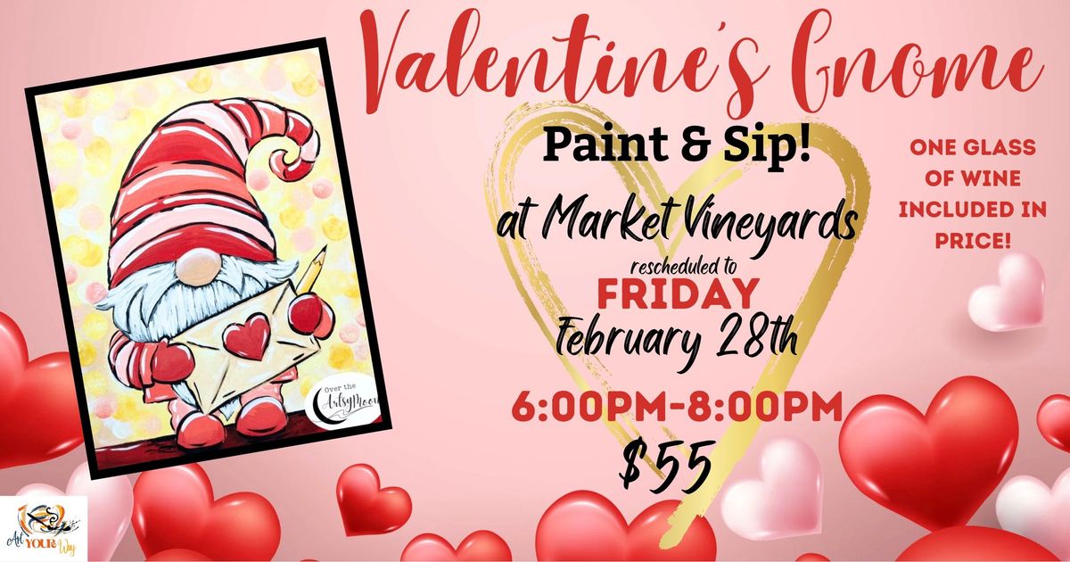 Valentine Gnome Paint & Sip!