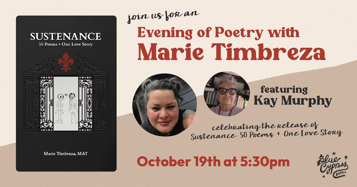 An Evening of Poetry with Marie Timbreza | Sustenance