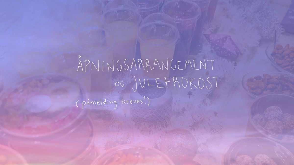 \u00c5pningsarrangemang og julefrokost