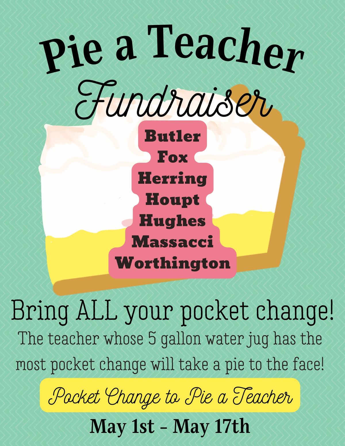 Pie a Teacher Fundraiser 