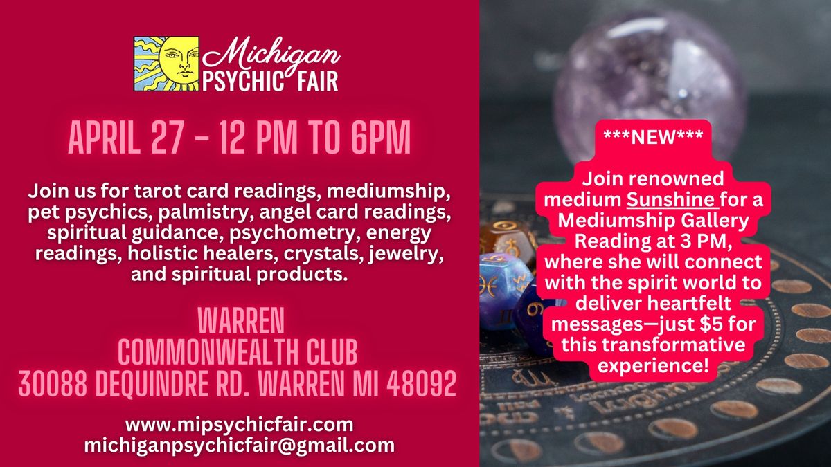 Mediumship Gallery Reading with Sunshine at the Michigan Psychic Fair \u2728