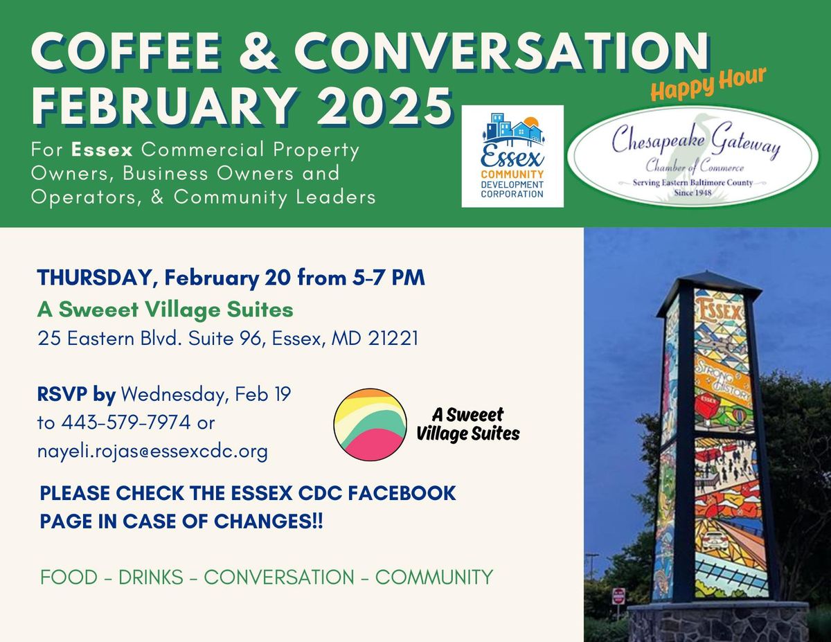 FREE NETWORKING EVENT - Coffee & Conversation - HAPPY HOUR - THURSDAY, February 20