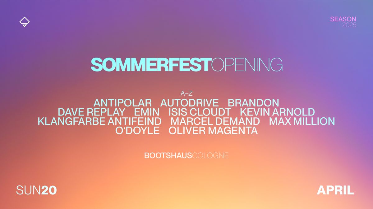 Bootshaus Sommerfest Opening!