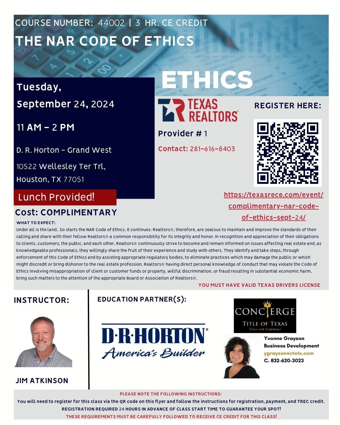 COMPLIMENTARY \u2013 The NAR Code of Ethics \u2013 Sept 24