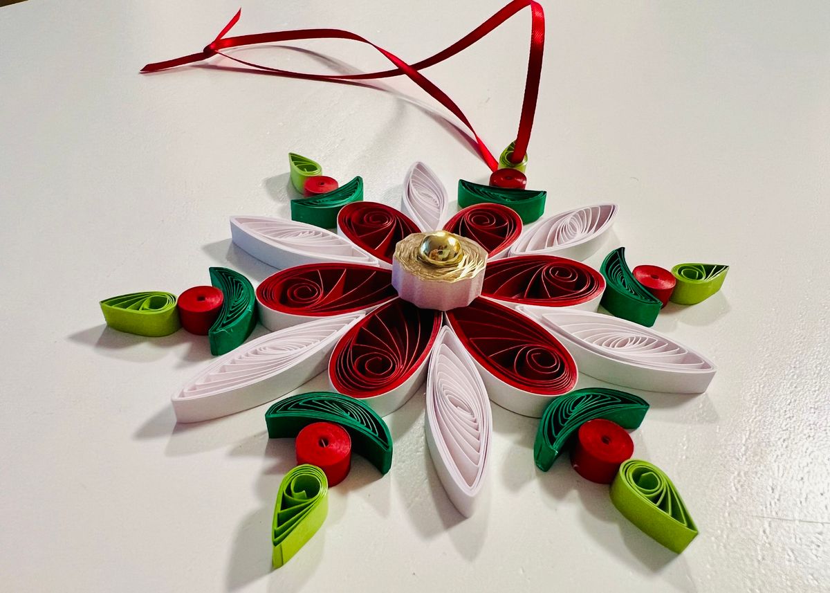 4 Seats Left!\ud83c\udf84Sip & Quill\ud83c\udf84Snowflake Christmas Hanging Ornament