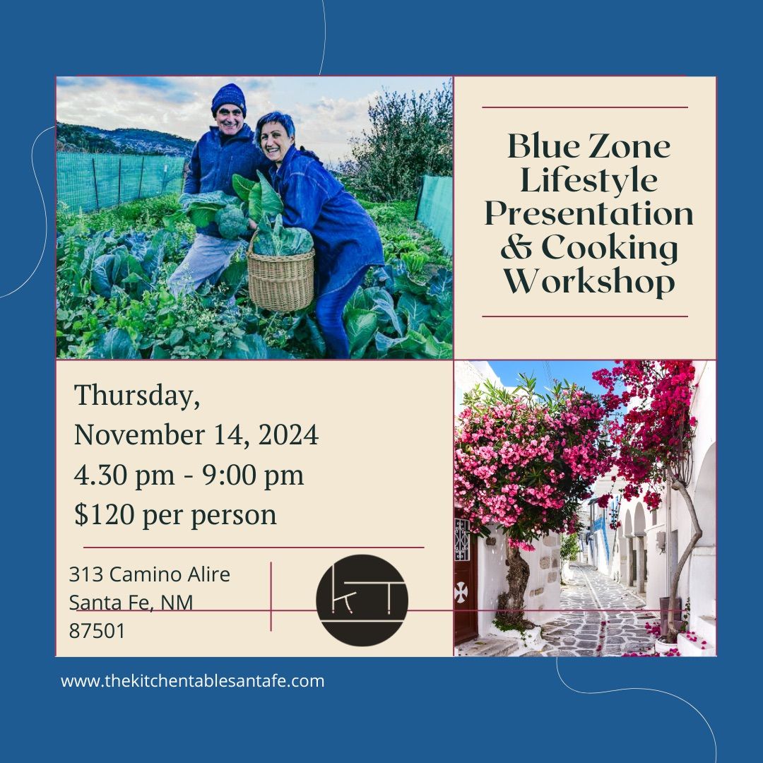 Blue zone Lifestyle Movement & Cooking Workshop 