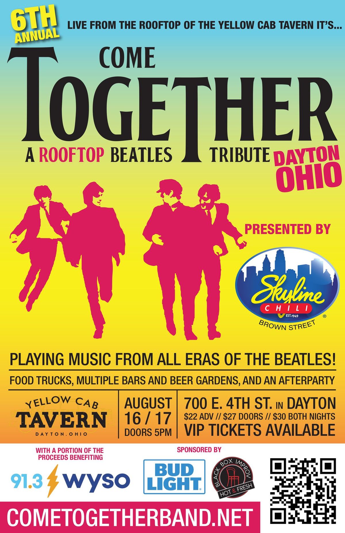 Come Together Dayton 2024 - A Rooftop Beatles Tribute - Aug 16th and 17th