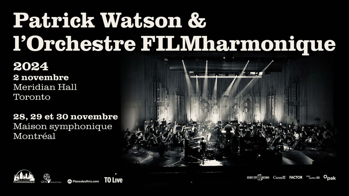 Patrick Watson et l'Orchestre FILMharmonique