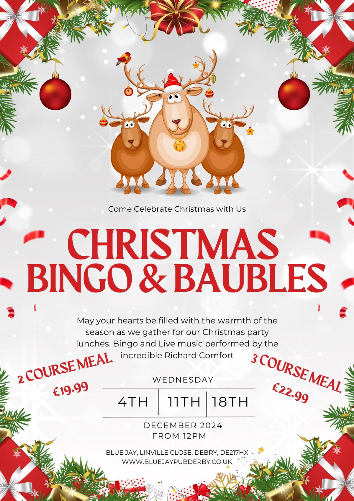 Bingo & Baubles afternoon Christmas Party